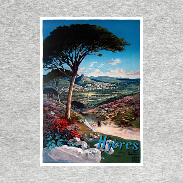 Vintage Travel Poster France Hyeres by vintagetreasure